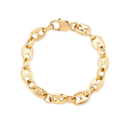 Auree Jewellery Women's Maddox Yellow Gold Vermeil Marina Link Bracelet In Gray