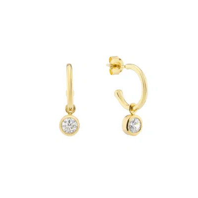Auree Jewellery Women's Manhattan Gold & Verona Cubic Zirconia Interchangeable Gemstone Drop Earrings