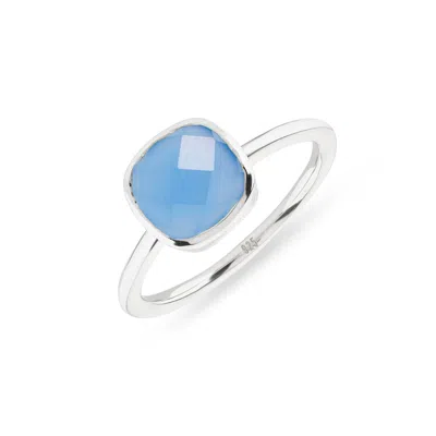 Auree Jewellery Women's Mondello Blue Chalcedony Sterling Silver Ring
