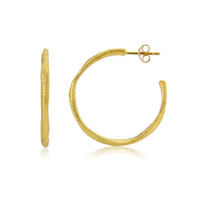 Auree Jewellery Women's Olivera Medium Gold Vermeil Hoop Earrings