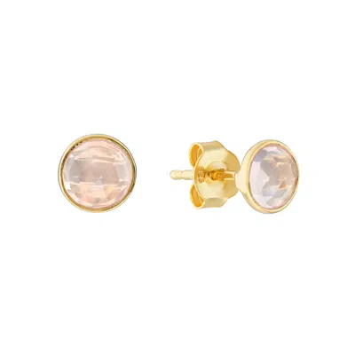 Auree Jewellery Women's Pink / Purple Savanne Gold Vermeil & Rose Quartz Stud Earrings