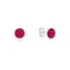 Auree Jewellery Women's Pink / Red / Silver Savanne Sterling Silver & Fuchsia Pink Chalcedony Stud Earrings