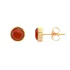 Auree Jewellery Women's Red / Gold Barcelona July Birthstone Stud Earrings - Carnelian In Multi