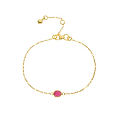 Auree Jewellery Women's Red Hampton Ruby & Gold Vermeil Bracelet