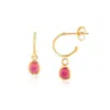Auree Jewellery Women's Red Hampton Ruby & Gold Vermeil Gemstone Earrings In Red