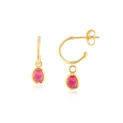 Auree Jewellery Women's Red Hampton Ruby & Gold Vermeil Gemstone Earrings