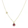 Auree Jewellery Women's Red Salina Gold Vermeil Disc & Garnet Necklace