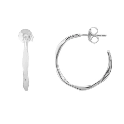 Auree Jewellery Women's Ronda Piccolo Polished Sterling Silver Hoop Earrings