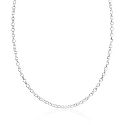 Auree Jewellery Women's Shalcomb Sterling Silver Belcher Link Necklace In White