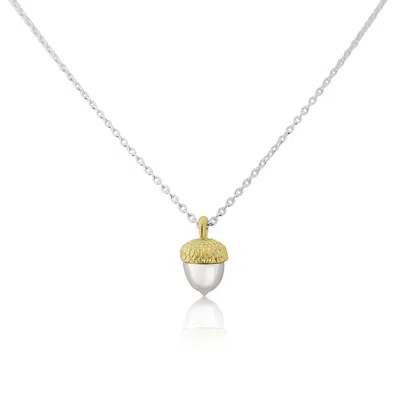 Auree Jewellery Women's Sherwood Silver And Gold Vermeil Acorn Necklace