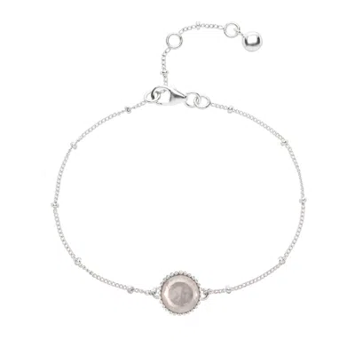 Auree Jewellery Women's Silver / Pink Barcelona Silver October Birthstone Bracelet Rose Quartz In Multi