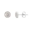 Auree Jewellery Women's Silver / Pink Barcelona Silver October Birthstone Stud Earrings Rose Quartz In Multi