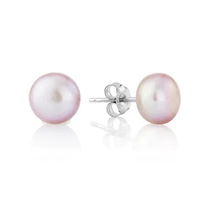 Auree Jewellery Women's Silver / Pink / Purple Molina Pink Freshwater Pearl Stud Earrings