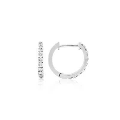 Auree Jewellery Women's Silver / White Dovehouse Sterling Silver & Cubic Zirconia Hoop Earrings