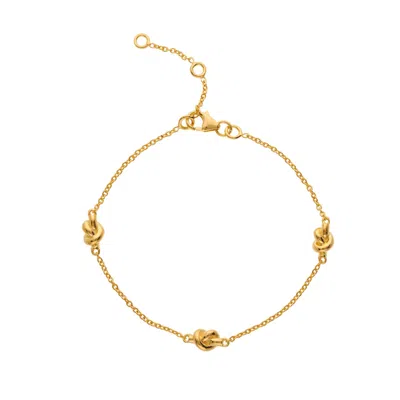 Auree Jewellery Women's St Ives Gold Vermeil Knot Bracelet