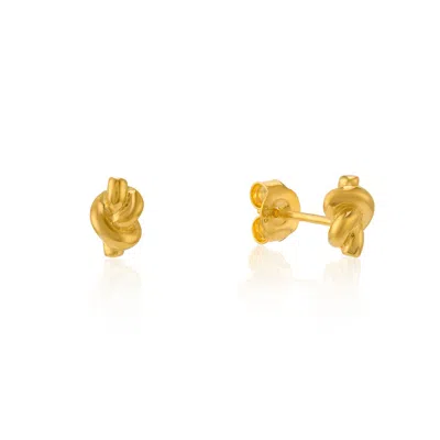 Auree Jewellery Women's St Ives Gold Vermeil Knot Stud Earrings
