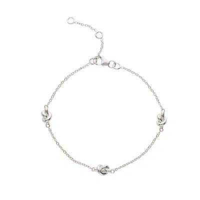 Auree Jewellery Women's St Ives Silver Knot Bracelet In Metallic