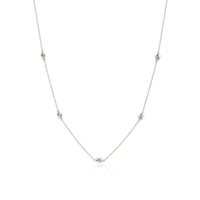 Auree Jewellery Women's St Ives Silver Knot Necklace