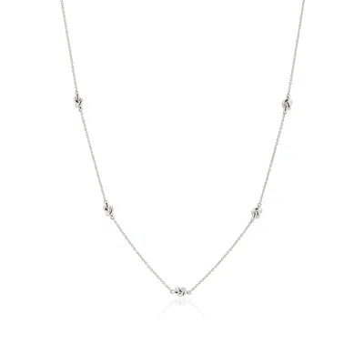 Auree Jewellery Women's St Ives Silver Knot Necklace In Metallic