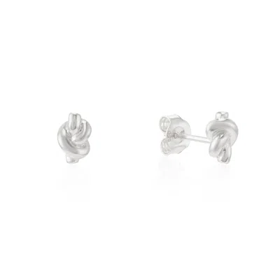 Auree Jewellery Women's St Ives Sterling Silver Knot Stud Earrings