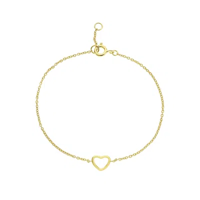 Auree Jewellery Women's Verona Gold Vermeil Love Heart Bracelet