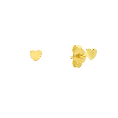 Auree Jewellery Women's Verona Mini Gold Vermeil Full Heart Stud Earrings
