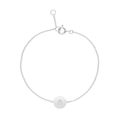 Auree Jewellery Women's Westwick Sterling Silver Disc Initial Bracelet