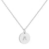 Auree Jewellery Women's Westwick Sterling Silver Disc Initial Necklace In Silver