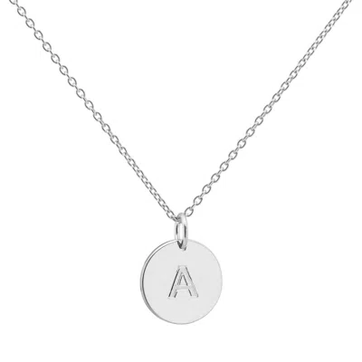 Auree Jewellery Women's Westwick Sterling Silver Disc Initial Necklace In Metallic