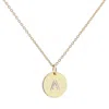 Auree Jewellery Women's Westwick Yellow Gold Vermeil Disc Initial Necklace In Gold