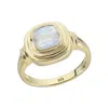 Auree Jewellery Women's White California Cushion Moonstone Gold Vermeil Ring