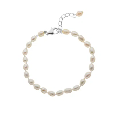 Auree Jewellery Women's White Gloucester Mini Pearl & Silver Bracelet