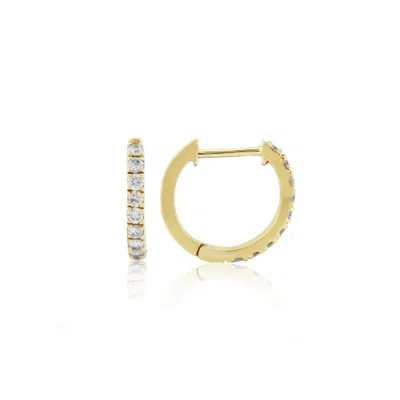 Auree Jewellery Women's White / Gold Dovehouse Gold Vermeil & Cubic Zirconia Hoop Earrings In Multi