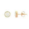 Auree Jewellery Women's White / Gold / Neutrals Barcelona June Birthstone Stud Earrings - Moonstone In Multi