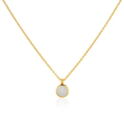 Auree Jewellery Women's White Lulea Moonstone & Gold Vermeil Pendant Necklace