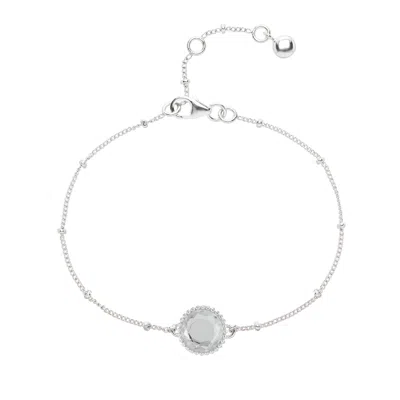 Auree Jewellery Women's White / Silver Barcelona Silver April Birthstone Bracelet Crystal In Multi