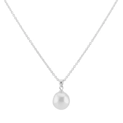 Auree Jewellery Women's White / Silver Triora Baroque Pearl & Sterling Silver Pendant In Gray