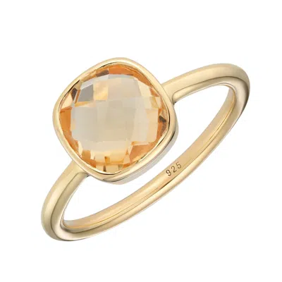 Auree Jewellery Women's Yellow / Orange Mondello Citrine Gold Vermeil Ring