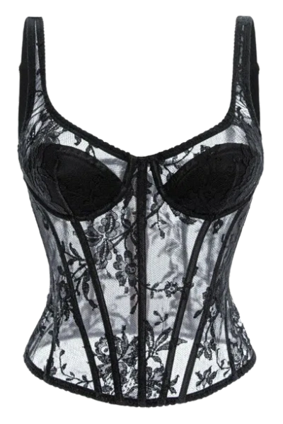 Aureliana Bella Lace Bustier In Black