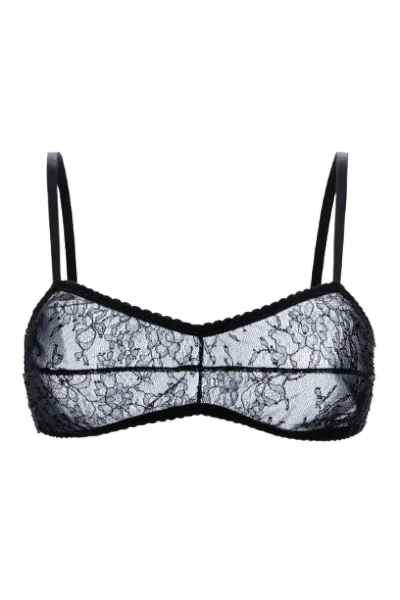 Aureliana Chantilly Lace Bralette Top In Black