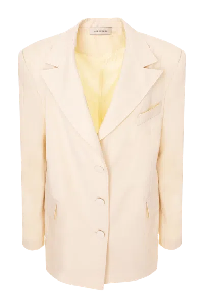 Aureliana Classic Oversize Blazer In White