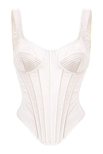 Aureliana Mina Cotton Silk Bustier In Black