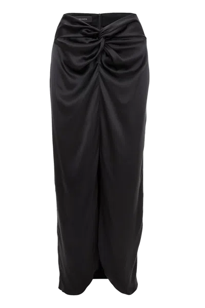Aureliana Satin Wrap Skirt In Red