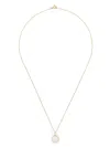 Aurelie Bidermann 18kt Yellow Gold Chivor Mini Medallion Necklace With Diamonds In Gold