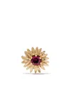 Aurelie Bidermann 18kt Yellow Gold Rhodolite Bouquet Sing Earring In Gold