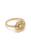 AURELIE BIDERMANN 18KT YELLOW GOLD TOPAZ BOUQUET RING