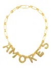 Aurelie Bidermann Amaite Letter-charm Necklace In Gold