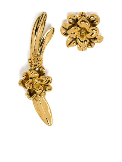 Aurelie Bidermann Anthos Asymmetrical Earrings In Gold