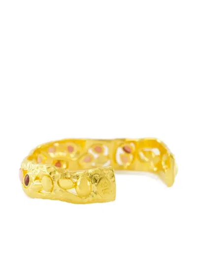 Aurelie Bidermann Atalide Garnet Opal Bracelet In Gold