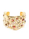 Aurelie Bidermann Atalide Gemstone-embellished Cuff Bracelet In Gold
